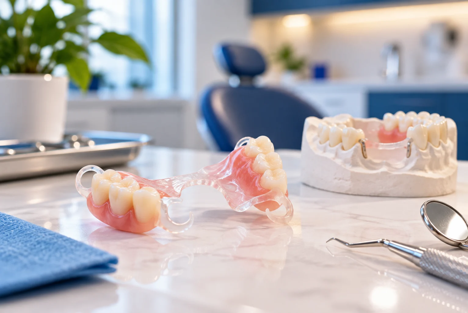 You want a less visible removable partial denture